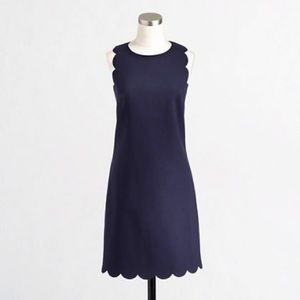 J. Crew Scalloped hem shift dress